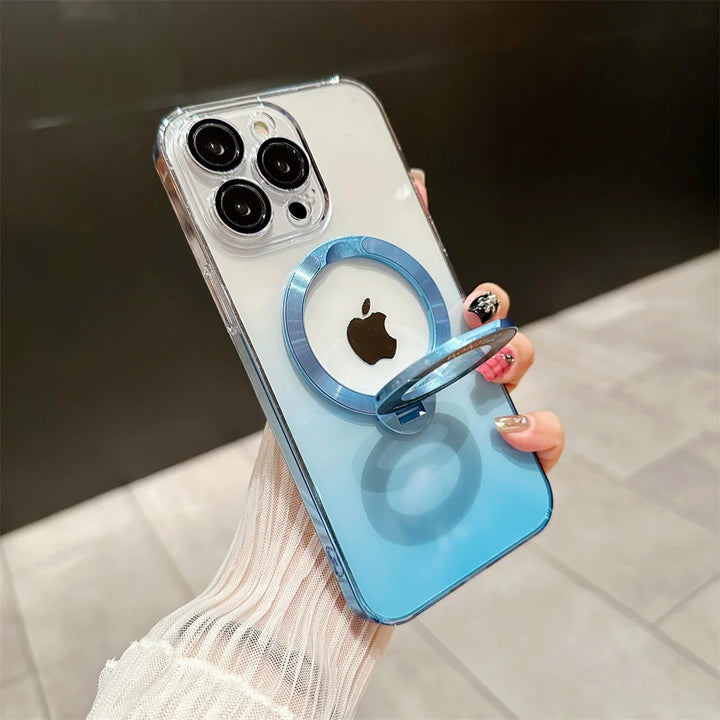 Luxury Gradient MagSafe Case with Stand & Lens Protector - iCase Stores