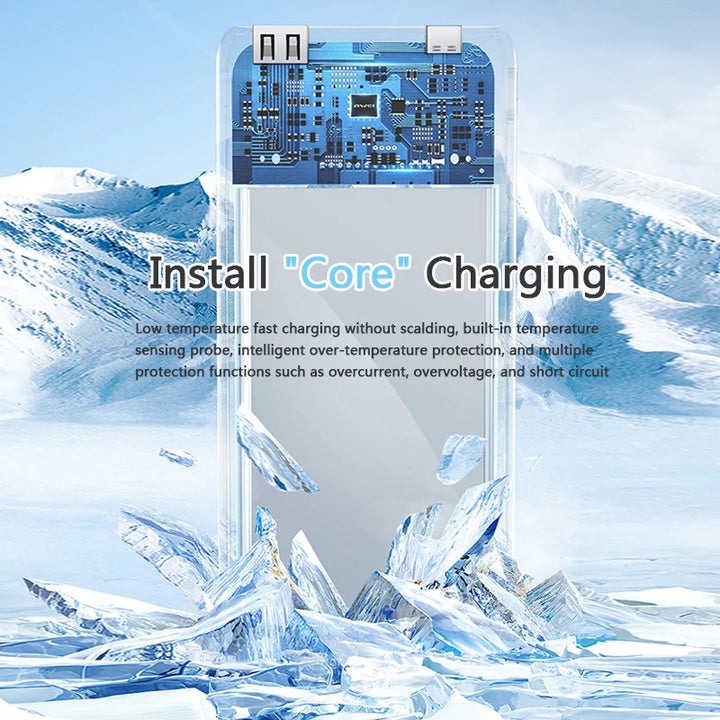 Awei Fast Charge Power Bank Led Digital Display with Built-in Cable 20000mAh / 22.5W - iCase Stores