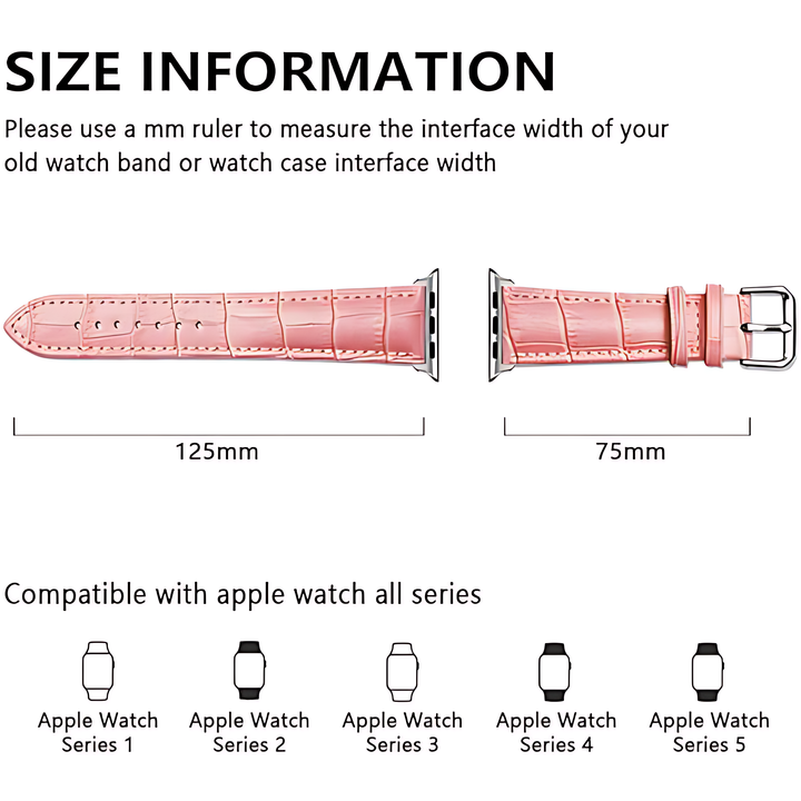 Leather Replacement Strap for Apple Watch - iCase Stores