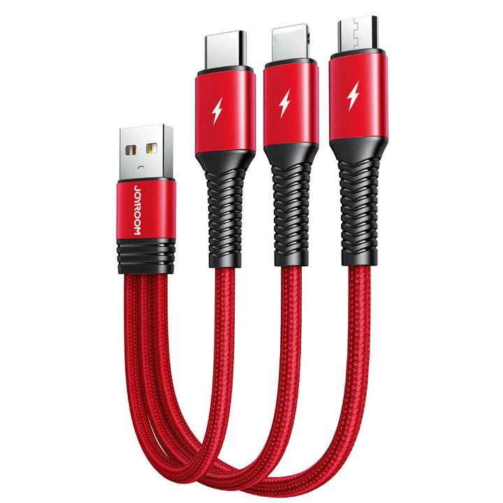 Joyroom 3 In 1 Short Charging Cable 3.5A - iCase Stores