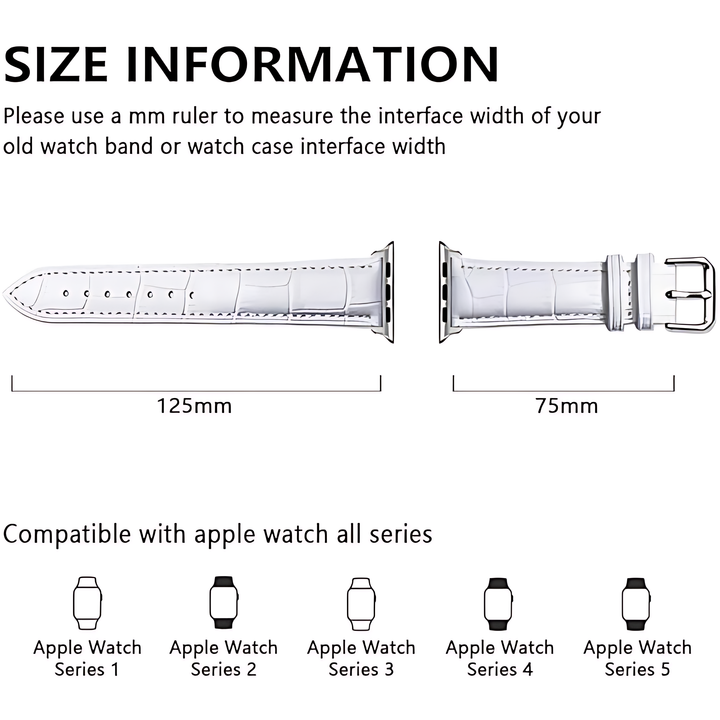 Leather Replacement Strap for Apple Watch - iCase Stores