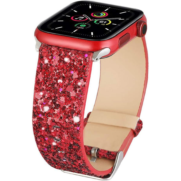 Leather Luxury Shiny Sparkle Strap for Apple Watch