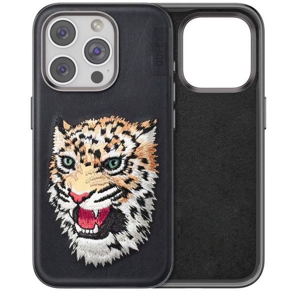 Puloka Embroidery Animal Leather Case