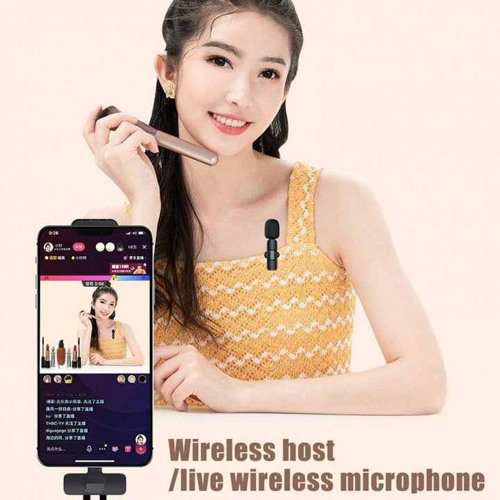 Wireless Lavalier Microphone Portable Audio Video Recording Mini Microphone for Live Broadcast Gaming Phone Microphone - iCase Stores