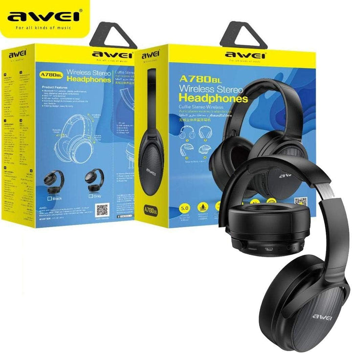 Awei Wireless Headphone Bluetooth 5.0 Earphone with Microphone Deep Bass Gaming Headset - iCase Stores