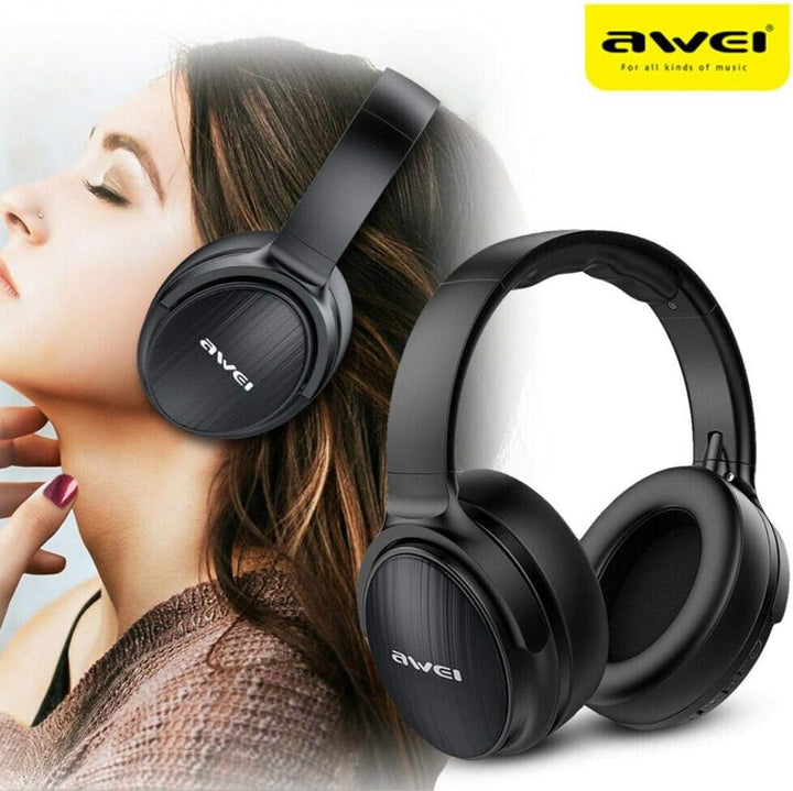 Awei Wireless Headphone Bluetooth 5.0 Earphone with Microphone Deep Bass Gaming Headset - iCase Stores