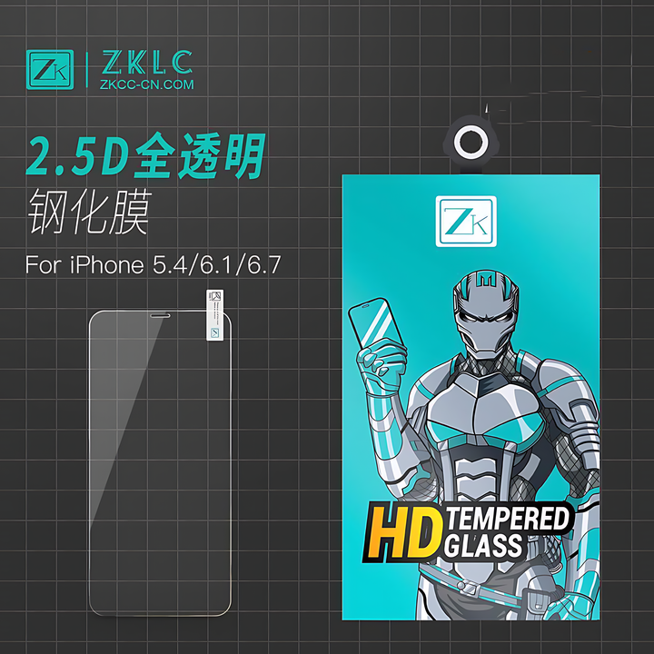 ZK 2.5D / 9H Full Clear & Transparent Screen Tempered Glass - iCase Stores