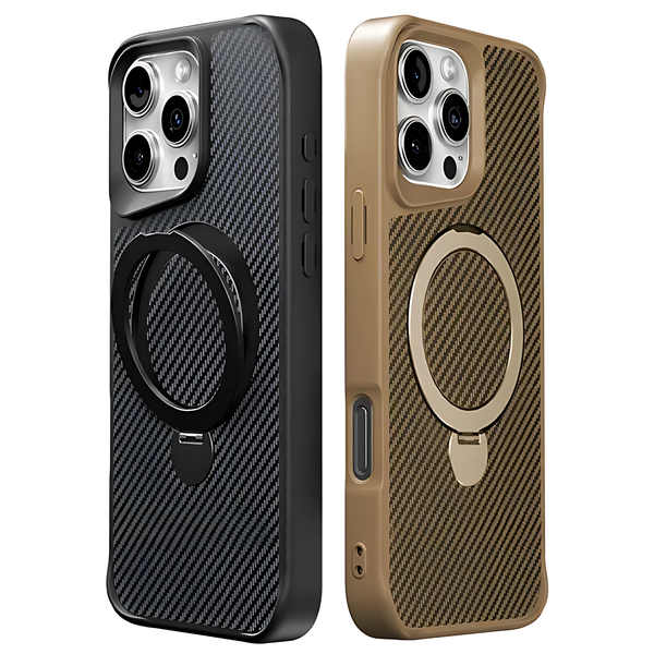 EasyGrip Carbon Texture Case With KickStand