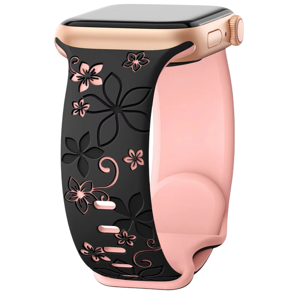 Floral Engraved Strap for Apple Watch