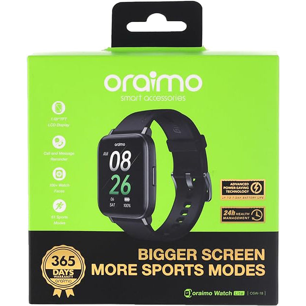 Oraimo Watch Lite 1.69'' Waterproof Sports Smart Watch - iCase Stores