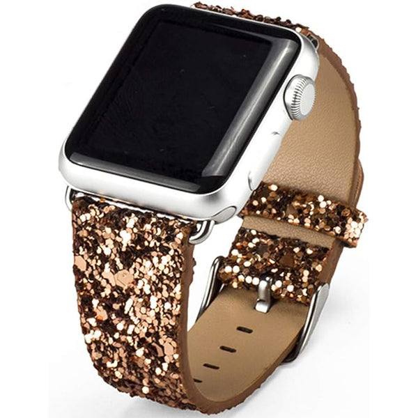 Leather Luxury Shiny Sparkle Strap for Apple Watch