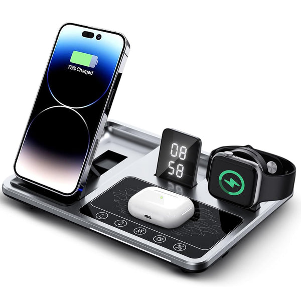 4 In 1  Phone Wireless Charger with Ambient Light 30W