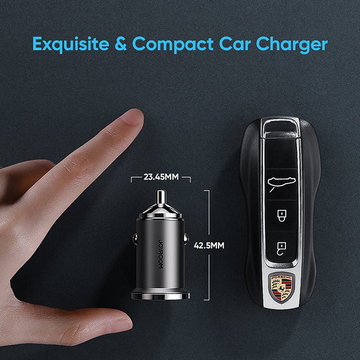 Joyroom Mini 2-Port Ring-Pull Fast Car Charger 45W - iCase Stores