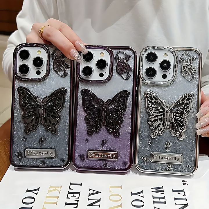 Three-dimensional Butterfly Glitter Case - iCase Stores