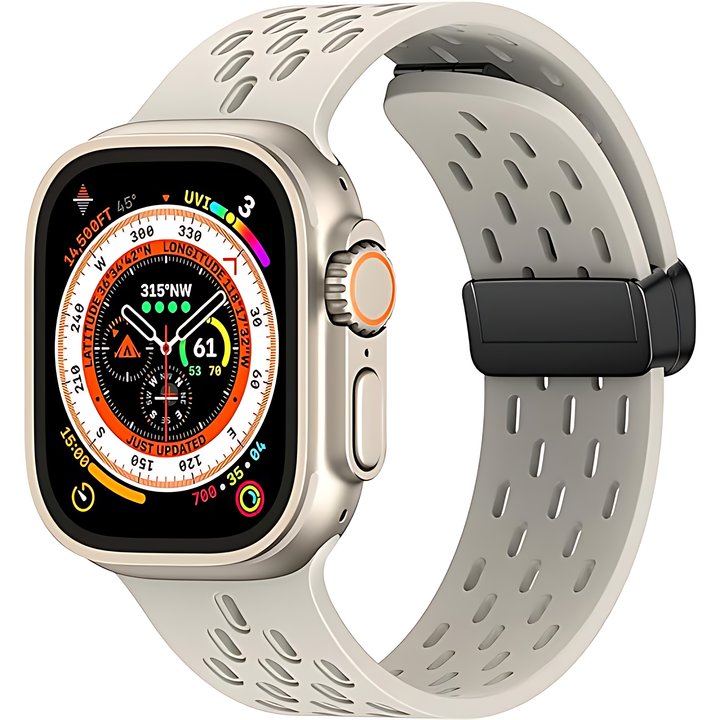 Soft Silicone Magnetic Buckle Breathable Sport For Apple Watch - iCase Stores