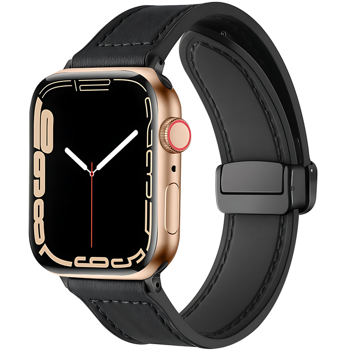 Mag Ease Leather Band With Magnetic Folding Buckle for Apple Watch - iCase Stores