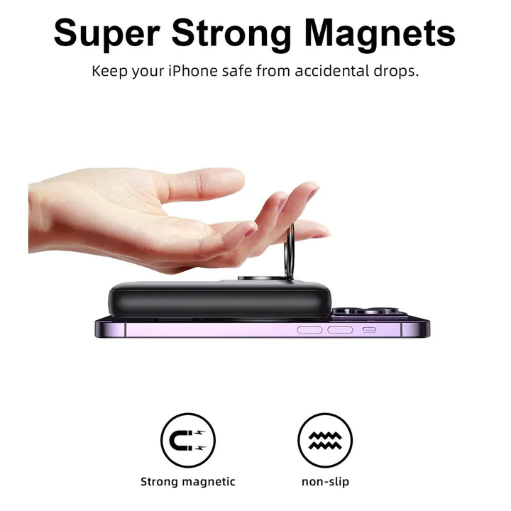 Joyroom Mini Magnetic Wireless Charging Power Bank With Ring Stand 10000mAh /20W - iCase Stores