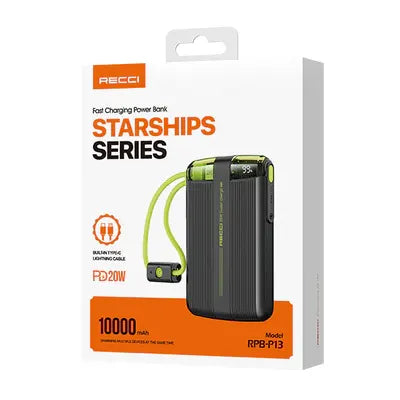 Recci Starships Power Bank Fast Charging 10000mAh - iCase Stores