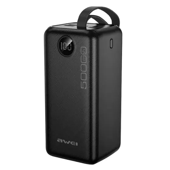 Awei Powerful Power Bank Spare External Battery Fast Charge With Led Digital Display 50000mAh - iCase Stores