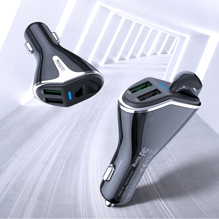 Yesido Bluetooth Headset Car Charger - iCase Stores