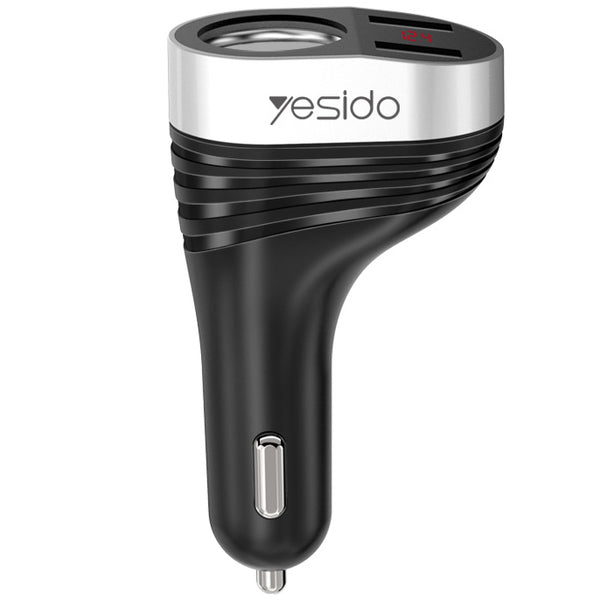 Yesido Smart Car Charger With Cigarette Lighter Port - iCase Stores