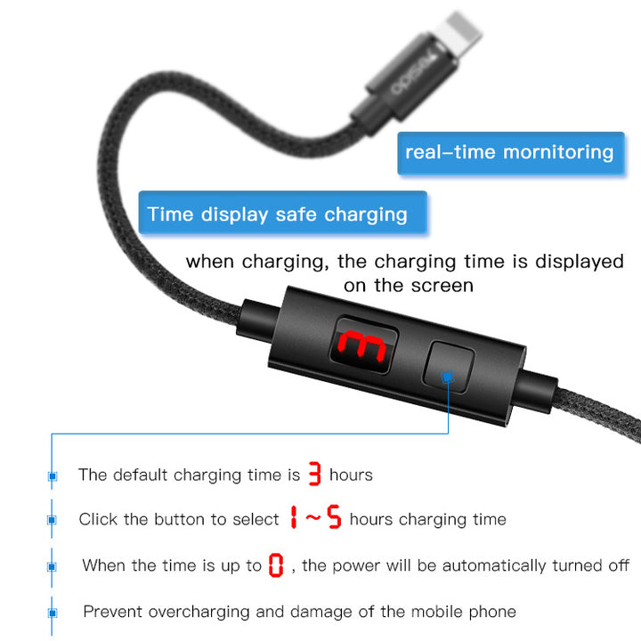 Yesido Timing Cut Off Data Cable 1.2m - iCase Stores