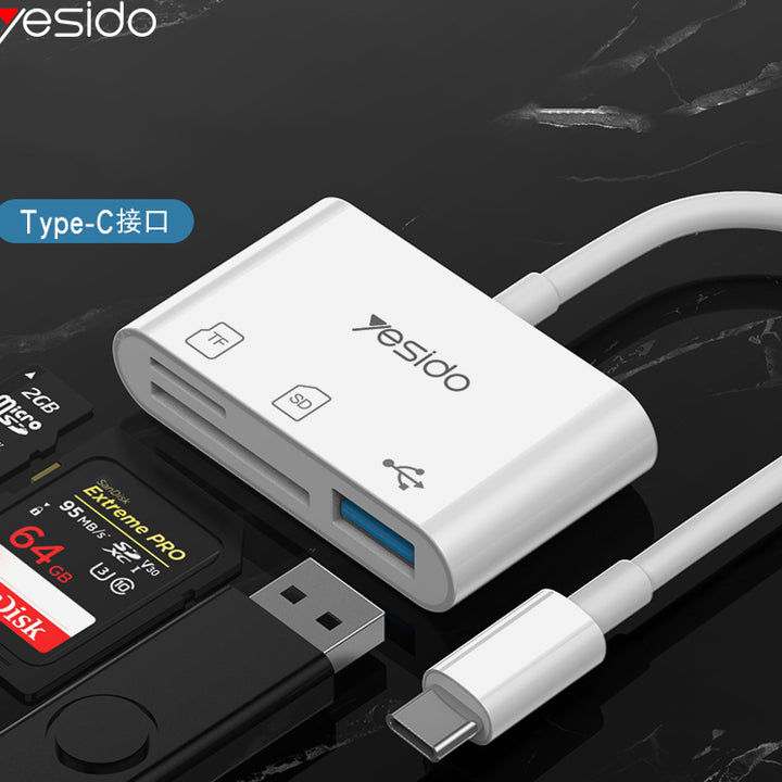 Yesido OTG Adapter Type-C To USB 3.0 SD & TF Card - iCase Stores