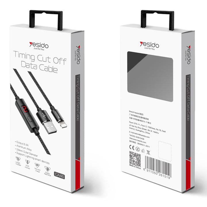 Yesido Timing Cut Off Data Cable 1.2m - iCase Stores