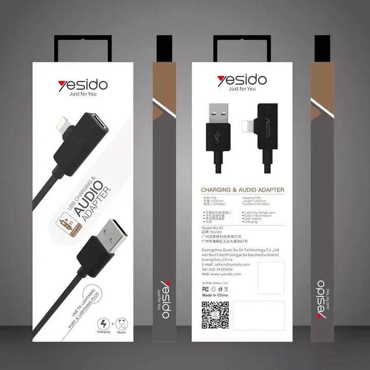 Yesido USB Charger & Audio Adapter - iCase Stores