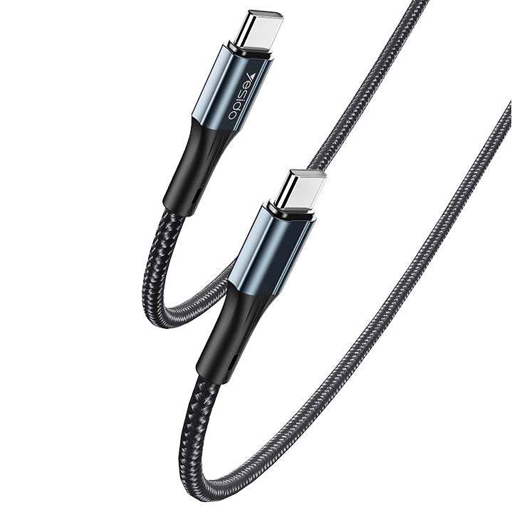 Yesido Nylon Braided Dual USB Type-C Charging Data Cable 60W - iCase Stores