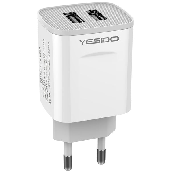 Yesido 2 USB Port Wall Charger 2.4A - iCase Stores