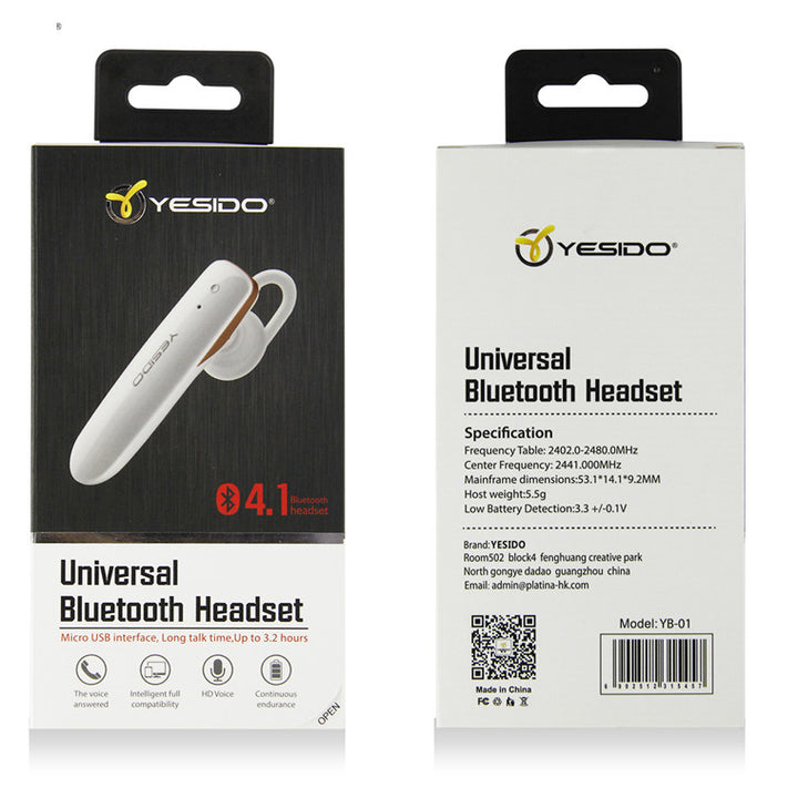 Yesido Universal Bluetooth Headset Micro USB Interface - iCase Stores