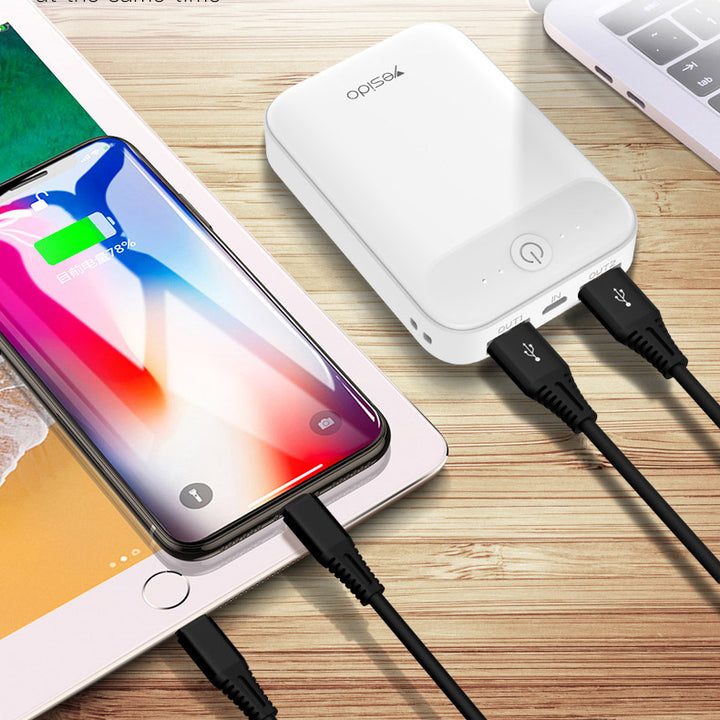 Yesido Mini Power Bank With Dual USB 10000mAh - iCase Stores