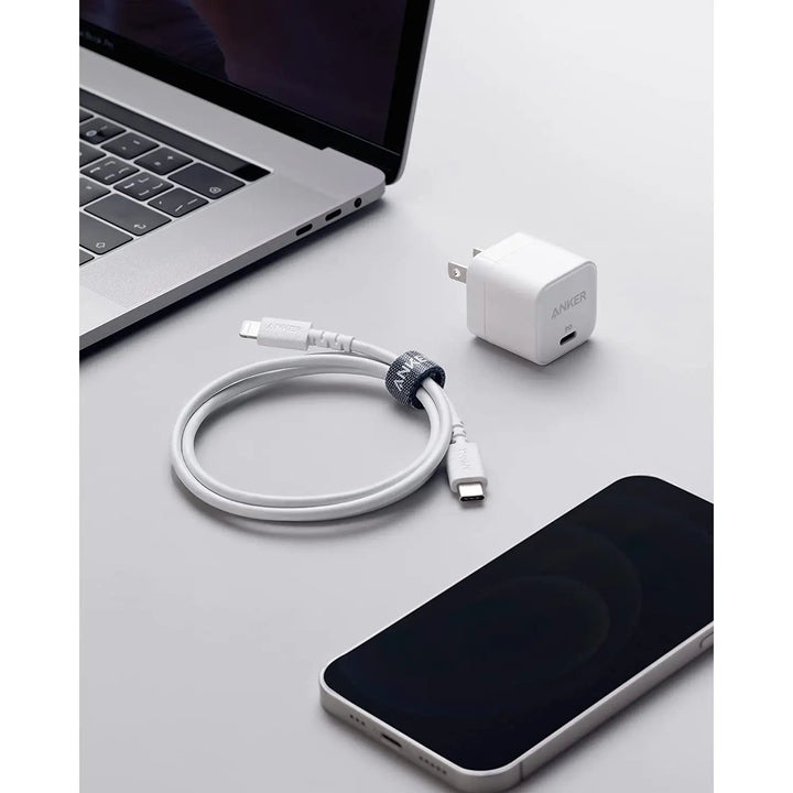 Anker 20W Fast Charger with Foldable Plug | PowerPort III Cube Charger with USB-C to Lightning 1.8m Cable - iCase Stores