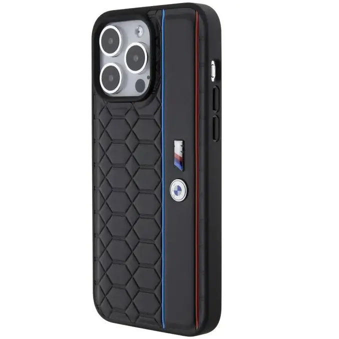 BMW PU Leather Case with Hexo Pattern & Stripe - iCase Stores