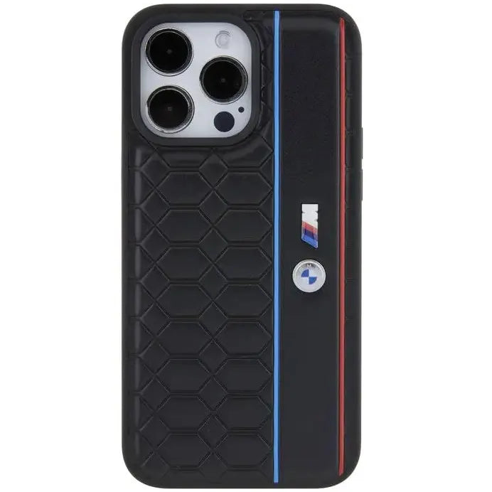 BMW PU Leather Case with Hexo Pattern & Stripe - iCase Stores