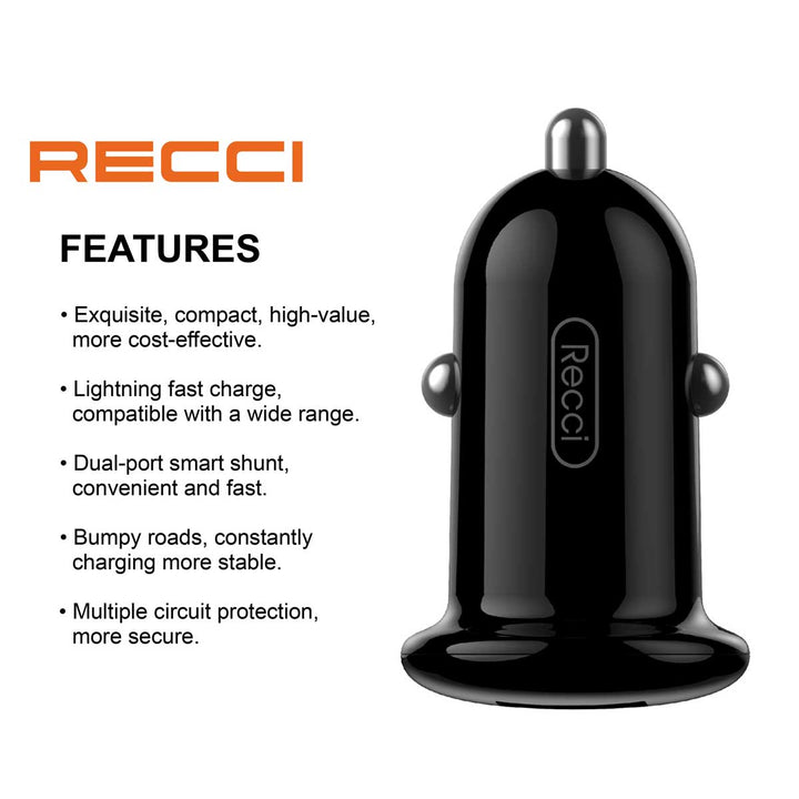 Recci Mini Car Charger PD20W - iCase Stores