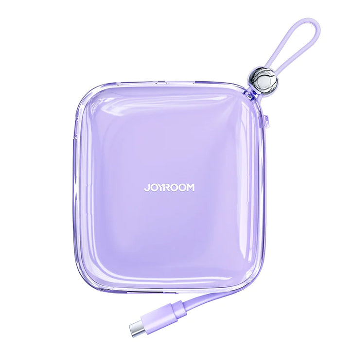 Joyroom Jelly Series Mini Transparent Power Bank With Bulit-in Type-C Cable 10000mAh / 12W - iCase Stores