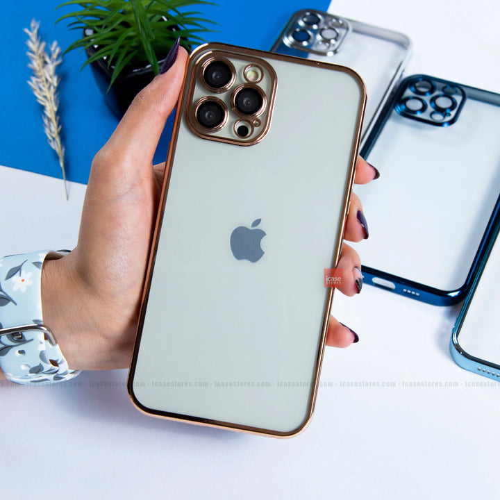 Clear Luxury Plated Silicone Case - iCase Stores