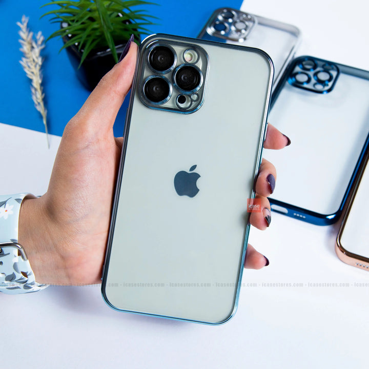 Clear Luxury Plated Silicone Case - iCase Stores