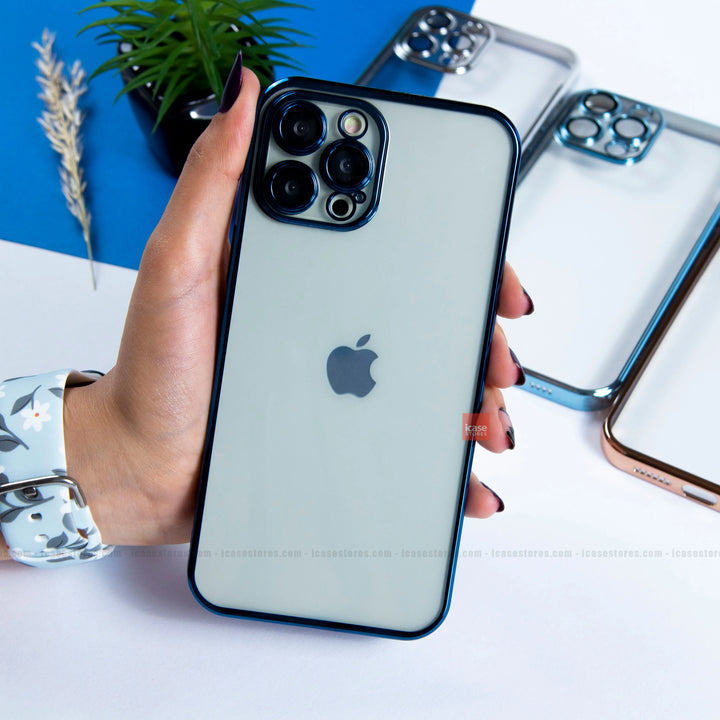 Clear Luxury Plated Silicone Case - iCase Stores