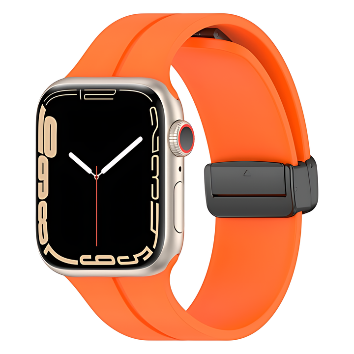 Solid Color Magnetic Buckle Silicone Watch Band For Apple Watch - iCase Stores