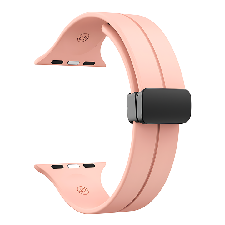 Solid Color Magnetic Buckle Silicone Watch Band For Apple Watch - iCase Stores