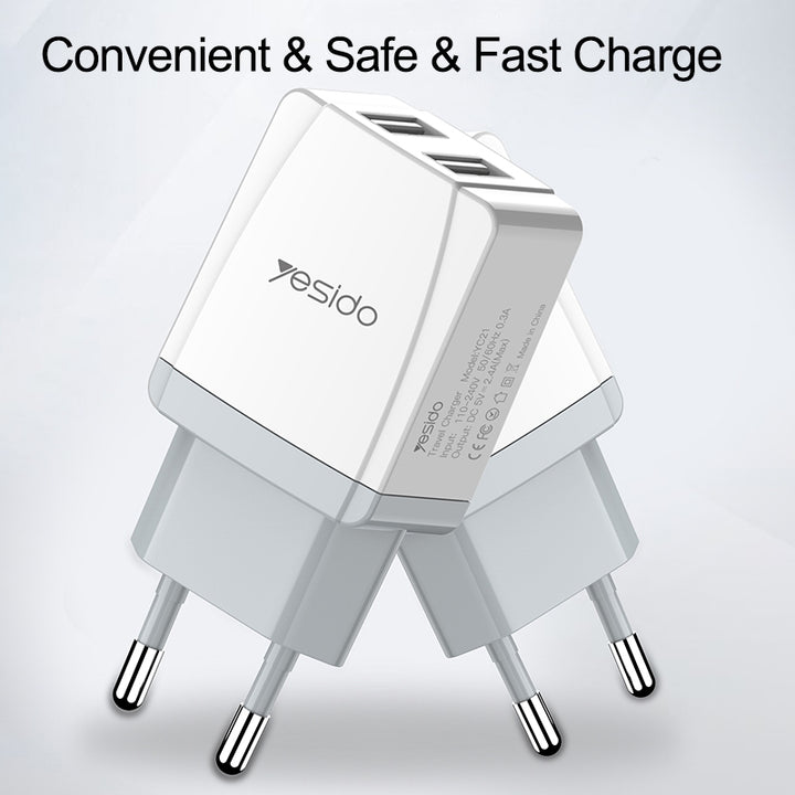 Yesido Travel Charger 2.4A - iCase Stores