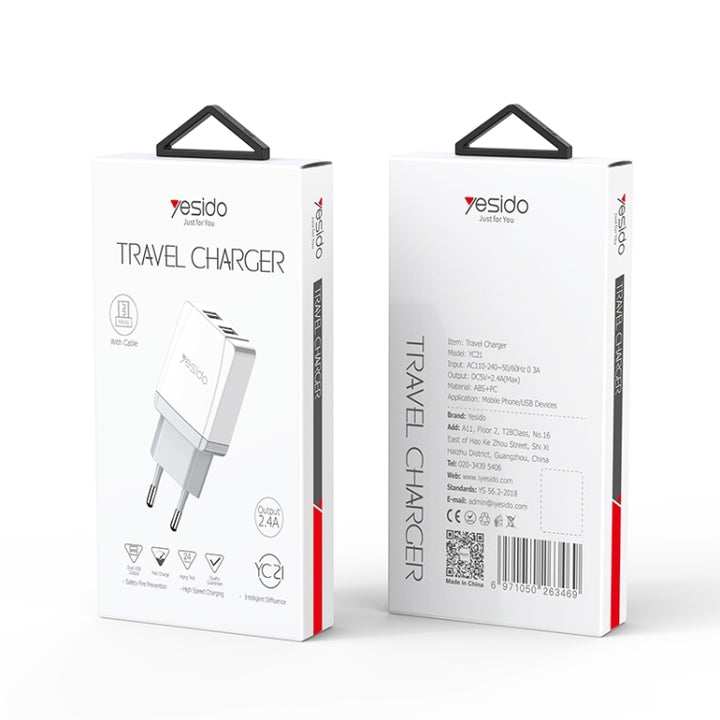 Yesido Travel Charger 2.4A - iCase Stores