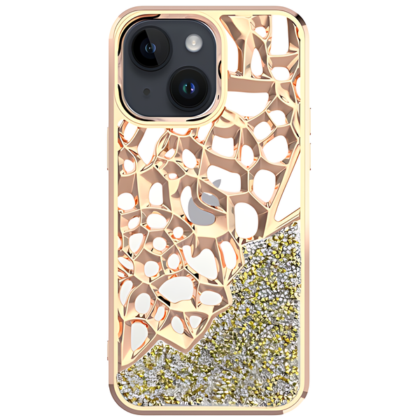 Diamond Hollow Style & Heat Dissipation Electroplated TPU Case - iCase Stores