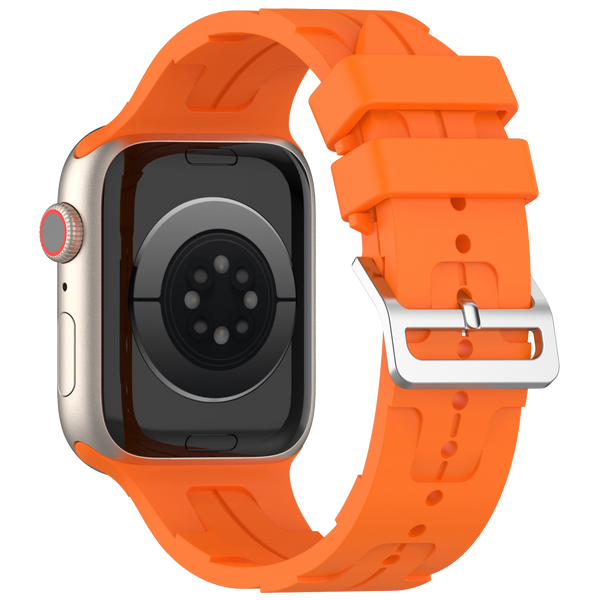 H Texture Silicone Ladder Buckle Band for Apple Watch