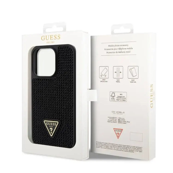 Guess Rhinestone Case with Triangle Logo - iCase Stores