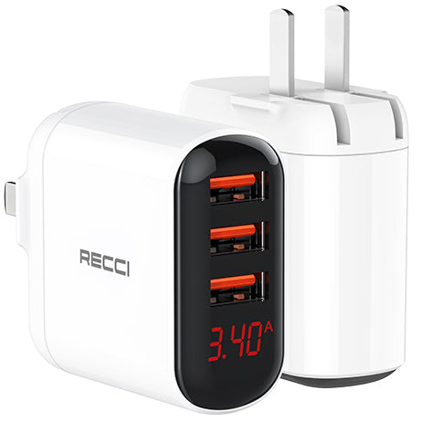 Recci (3USB) Digital Display 3.4A - iCase Stores