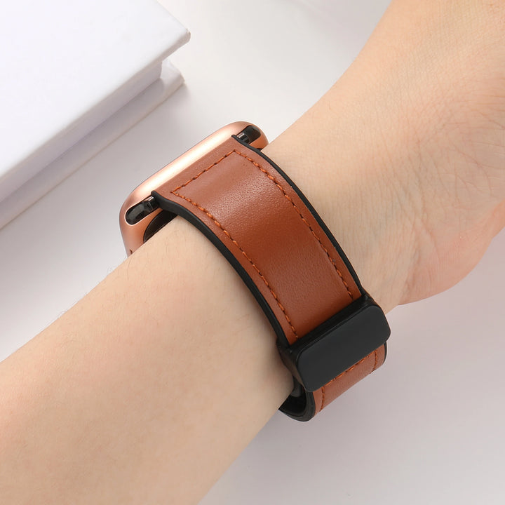 Mag Ease Leather Band With Magnetic Folding Buckle for Apple Watch - iCase Stores